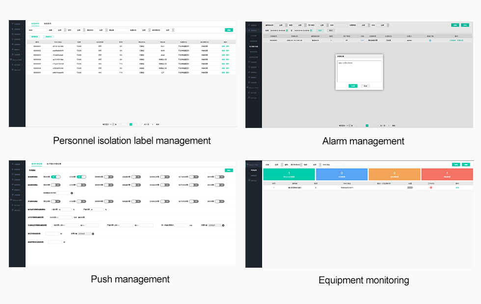 Personnel Isolation Supervision Background Management System Functions